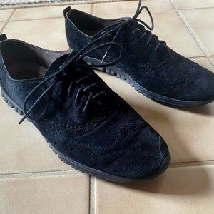Cole Haan ZeroGrand Black Suede Women's Oxford 8.5